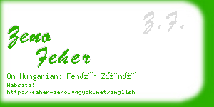 zeno feher business card